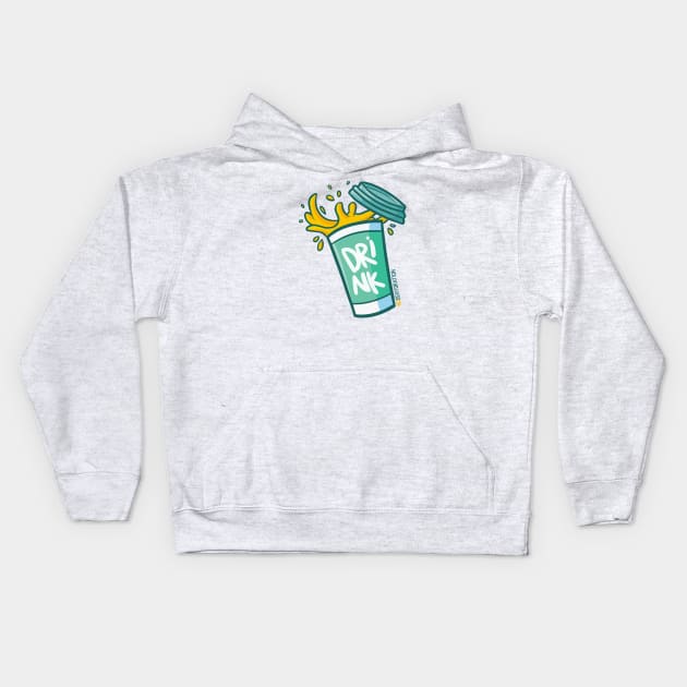 Drink - No Dehydration Kids Hoodie by Jocularity Art